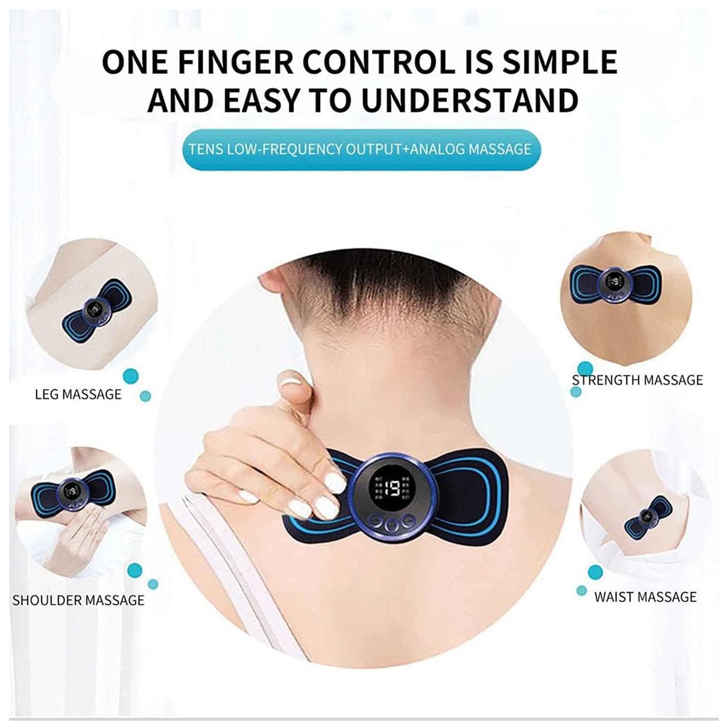 6204 Portable USB Neck Massager Electric Neck Massager Automatic Massage Enhancer Mini Cervical Massager EMS Lymphatic Drainage Massage with Cable DeoDap 6204 Portable USB Neck Massager Electric Neck Massager Automatic Massage Enhancer Mini Cervical Massager EMS Lymphatic Drainage Massage with Cable DeoDap